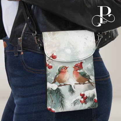 "Winter Birds" Cell Phone Wallet