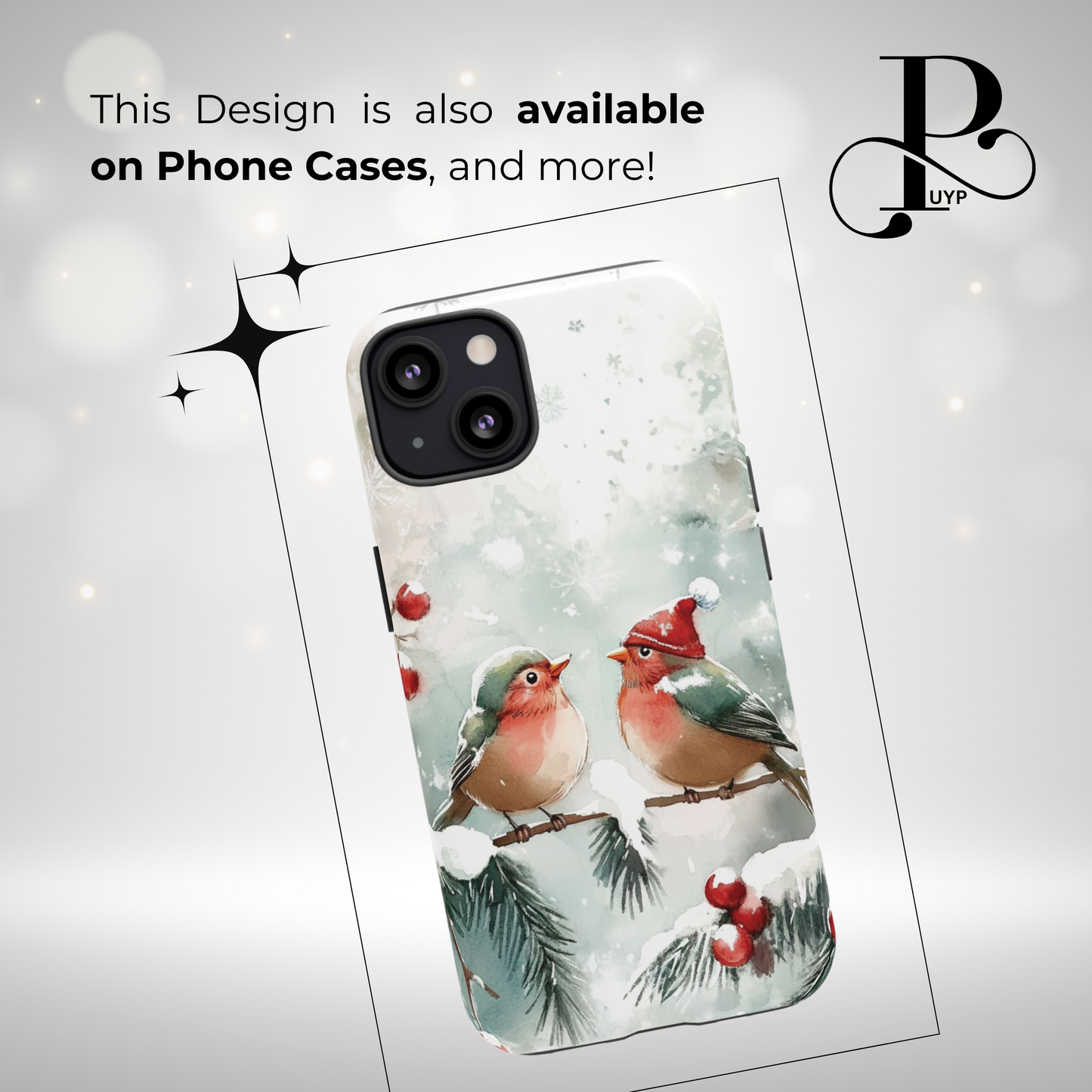 "Winter Birds" Cell Phone Wallet