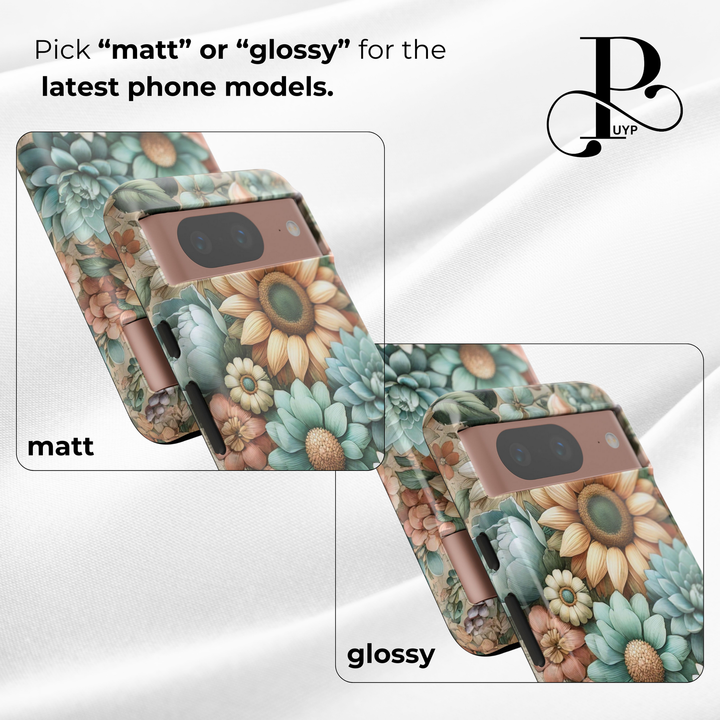 "Soft Pastel Blooms" Floral Phone Case