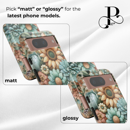 "Soft Pastel Blooms" Floral Phone Case