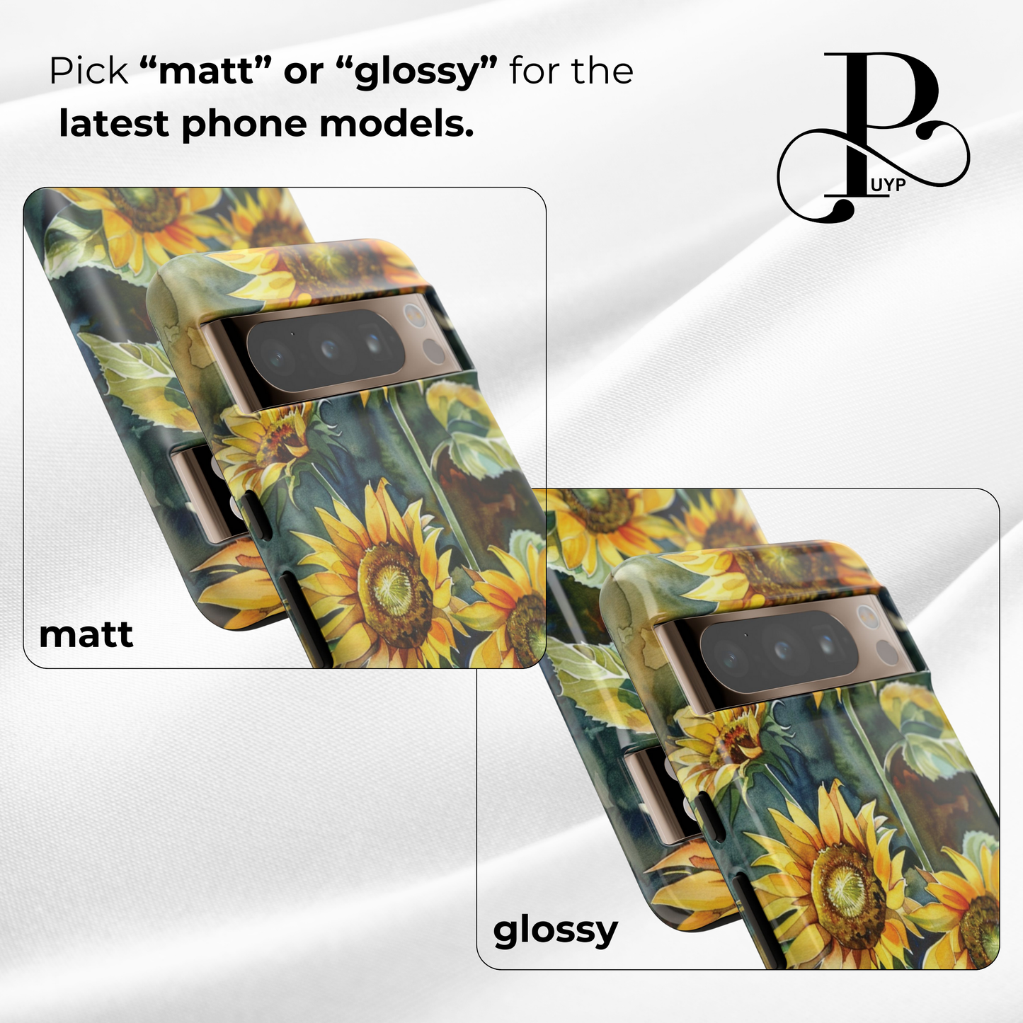 "Sunflower Watercolor Painting" Phone Case