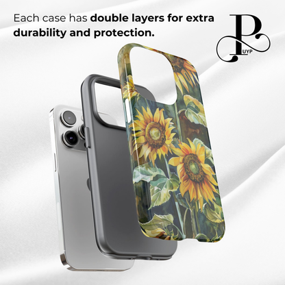 "Sunflower Watercolor Painting" Phone Case