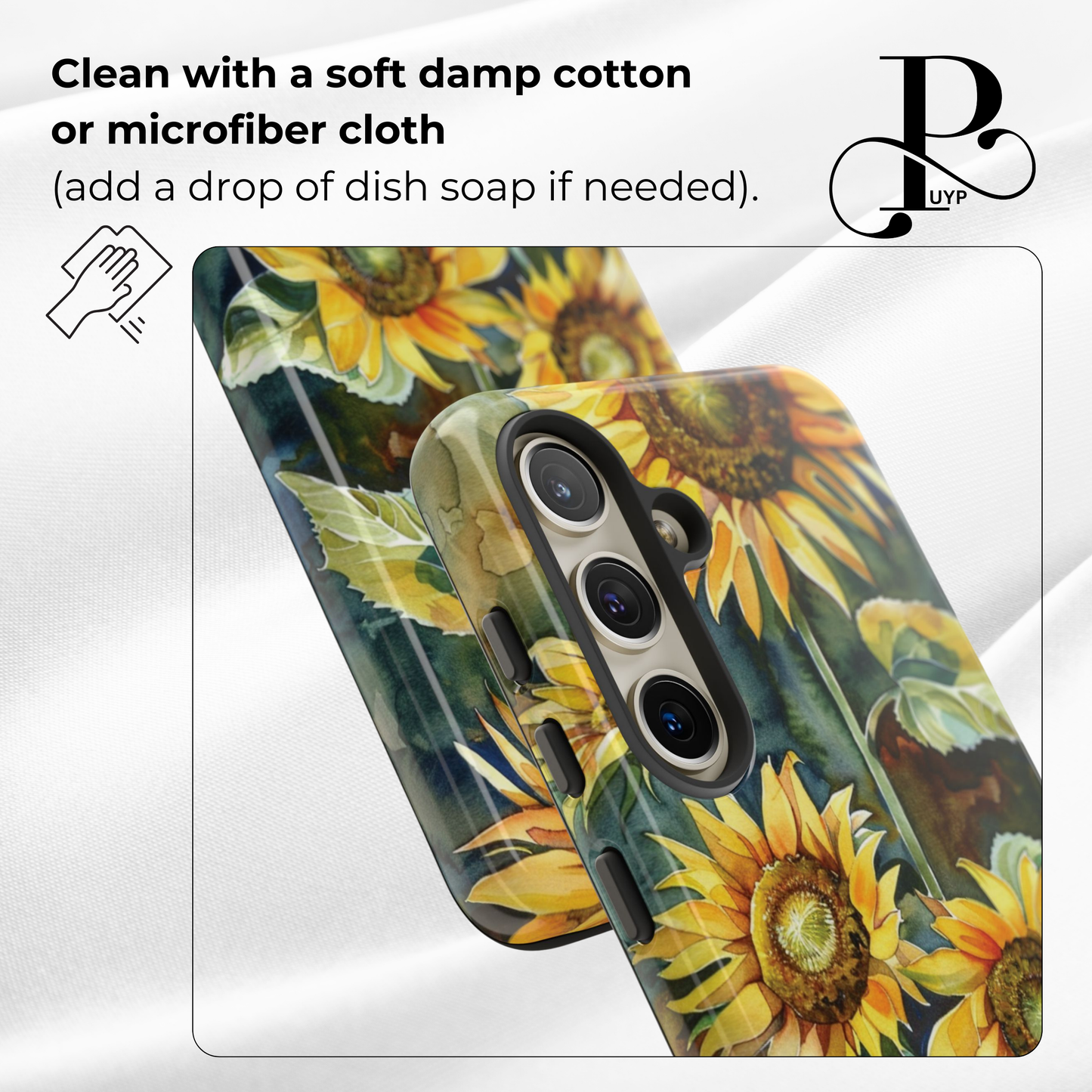 "Sunflower Watercolor Painting" Phone Case