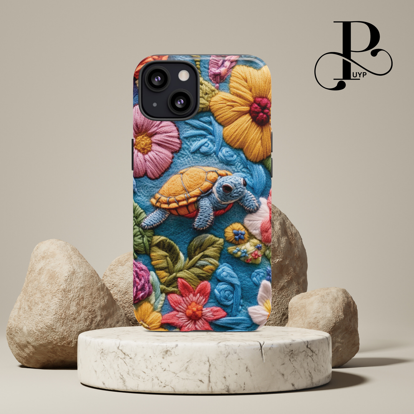 "Turtle in Bloom" Phone Case