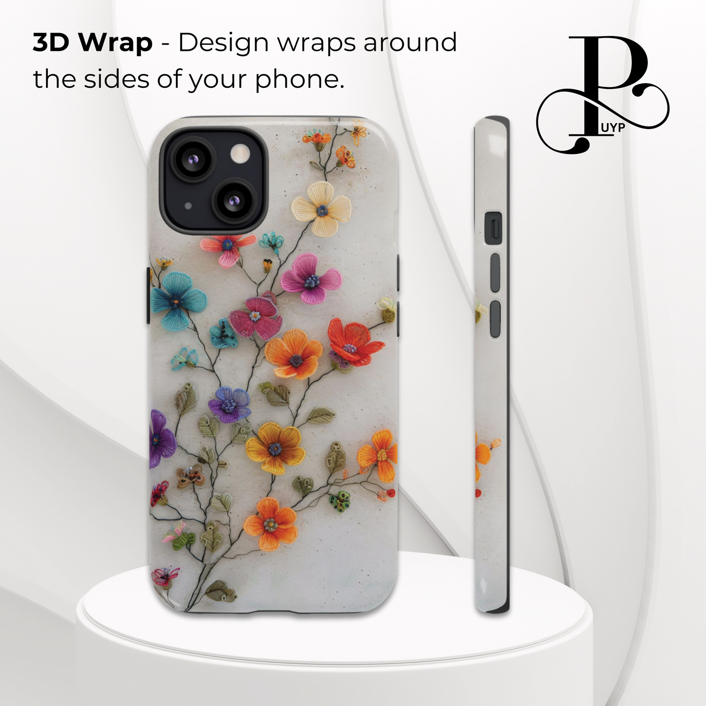 "Embroidered Wallflowers" Phone Case