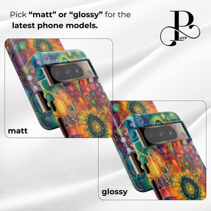 "Abstract Floral Painting" Phone Case