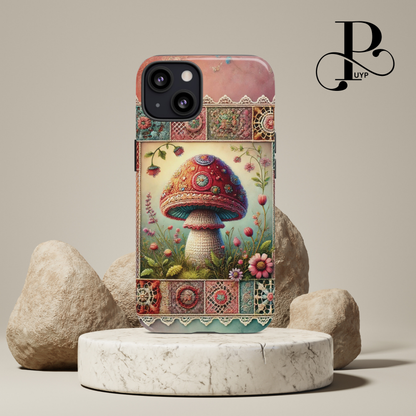 "Patchwork Lace" Mushroom Phone Case