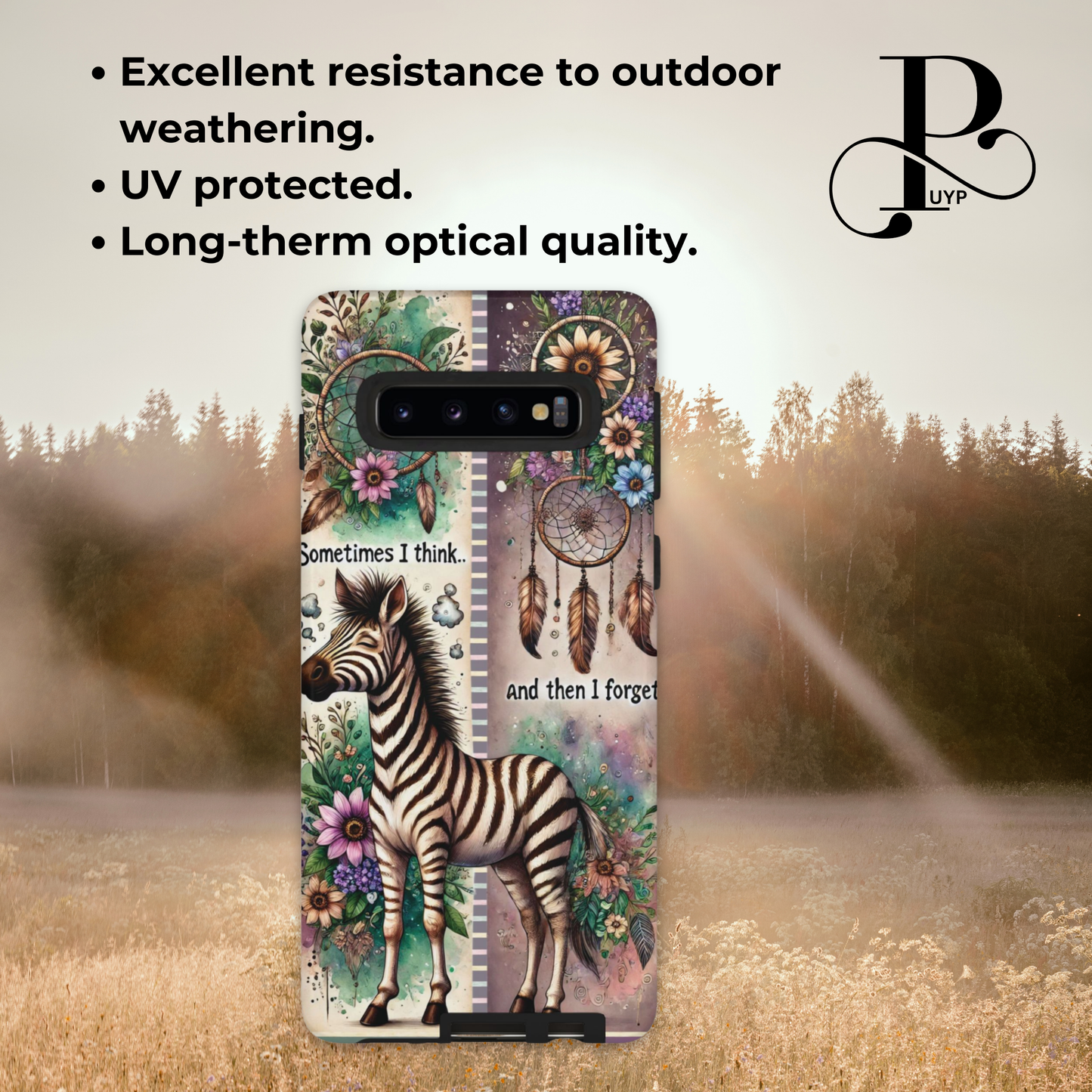 "Zebra in Bloom" Funny Quote Phone Case